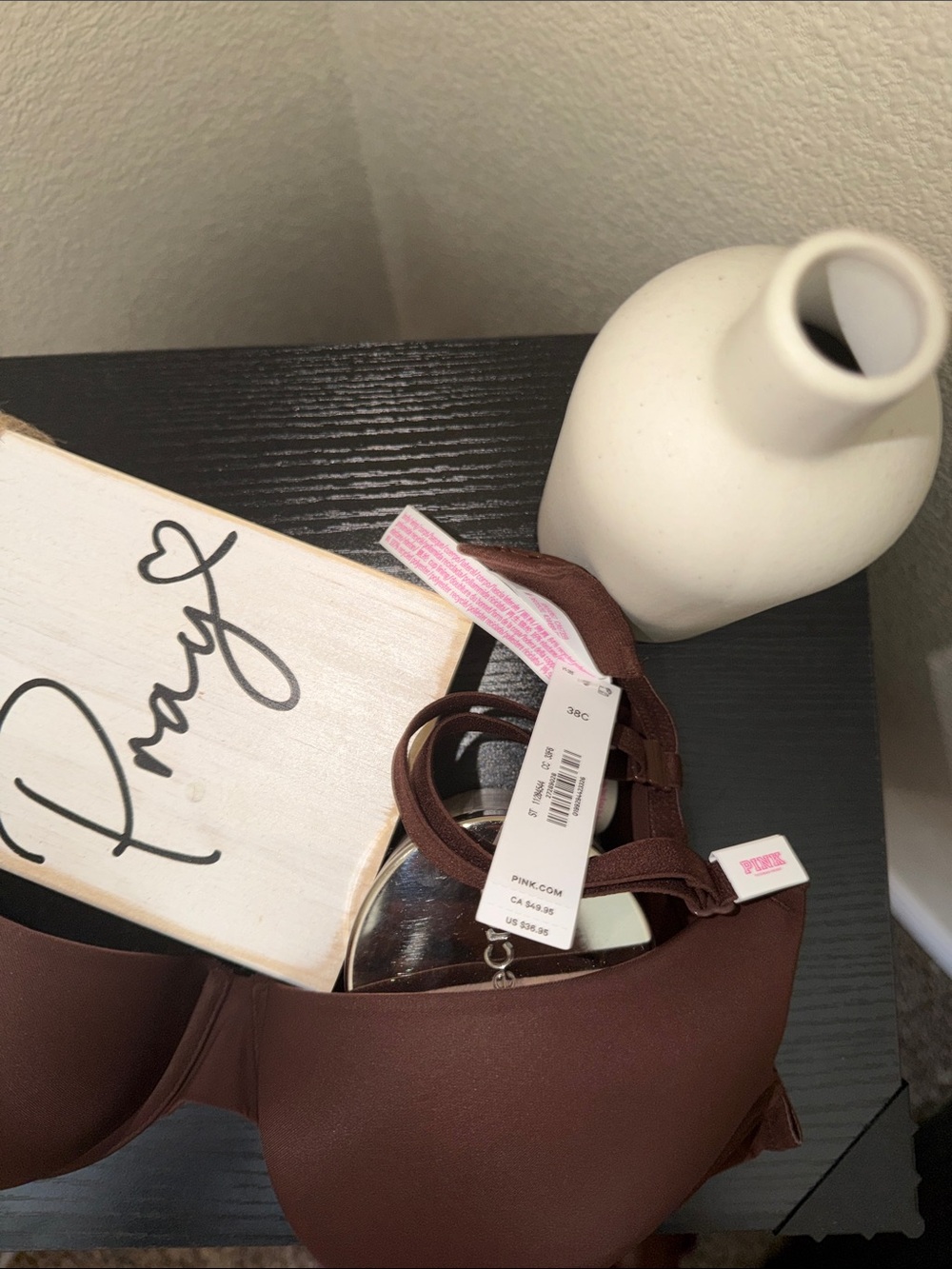 PINK Victoria's Secret Smooth Molded Bra - Deep Brown - Picture 2 of 3